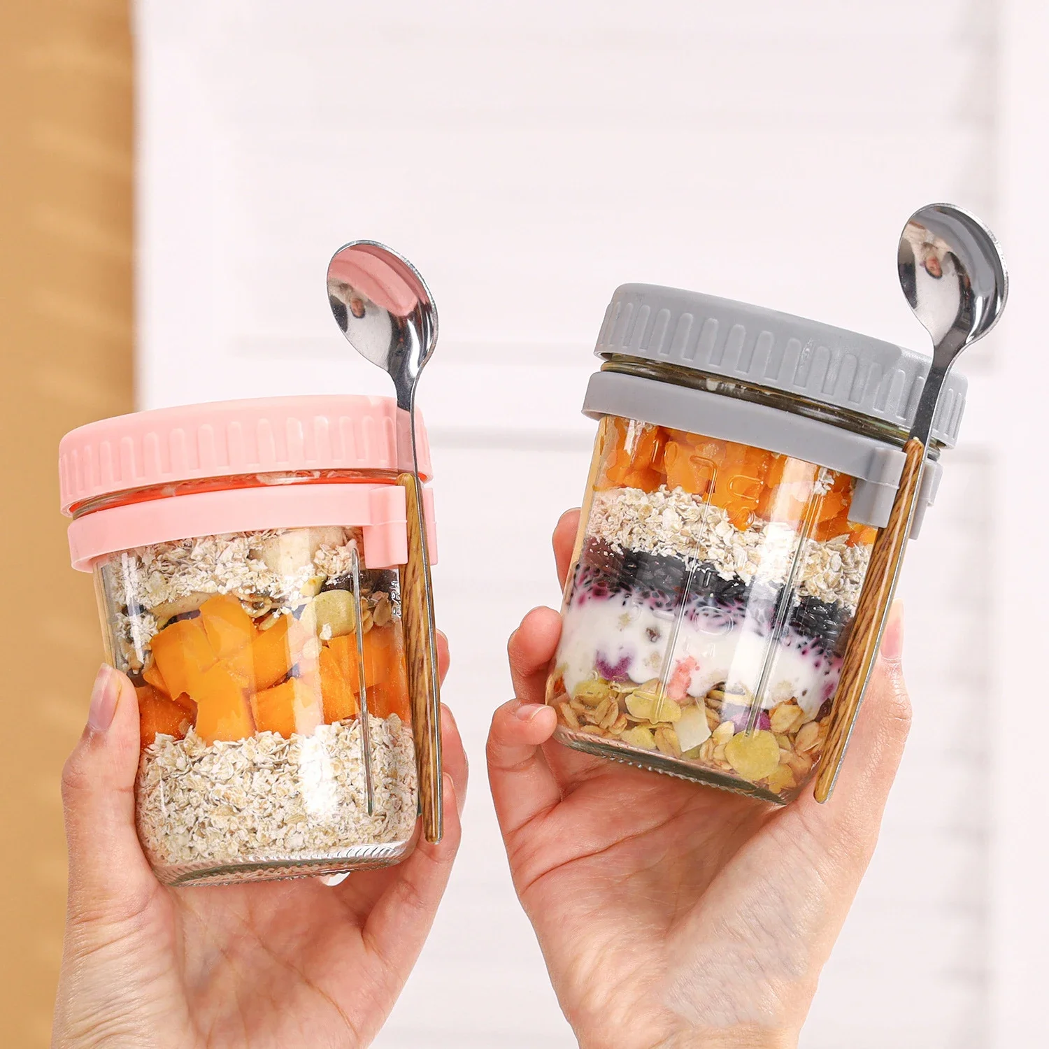 Meal Prep Chia Pudding - Portable Cereal Breakfast Cups Overnight Oat