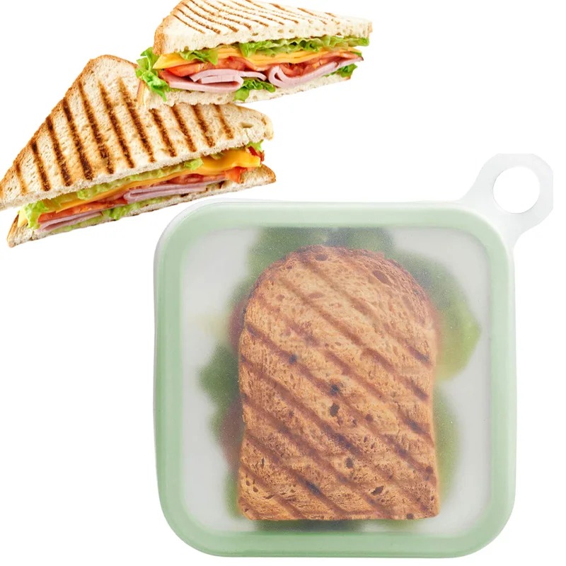 Meal Prep Chia Pudding - Sandwich Holder Lunchbox Bakery Boxes Silicone