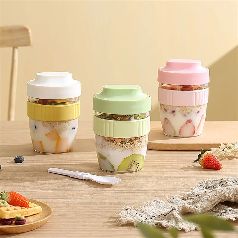 Meal Prep Chia Pudding - 480/570ml Breakfast Cup Portable Oatmeal Cereal