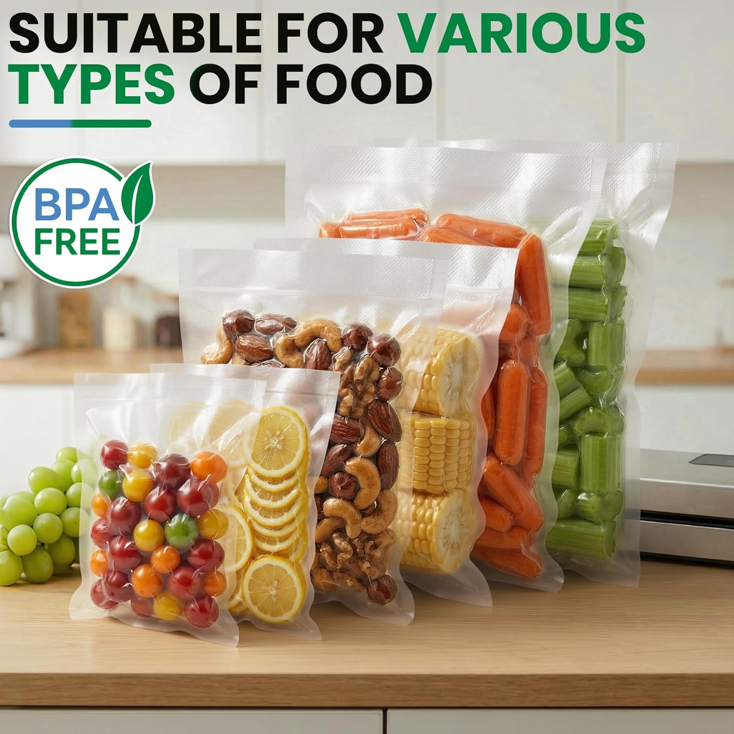 Vacuum Sealer Bags 100 PCS, Pr - Meal Prep Bulking ulasan dan harga