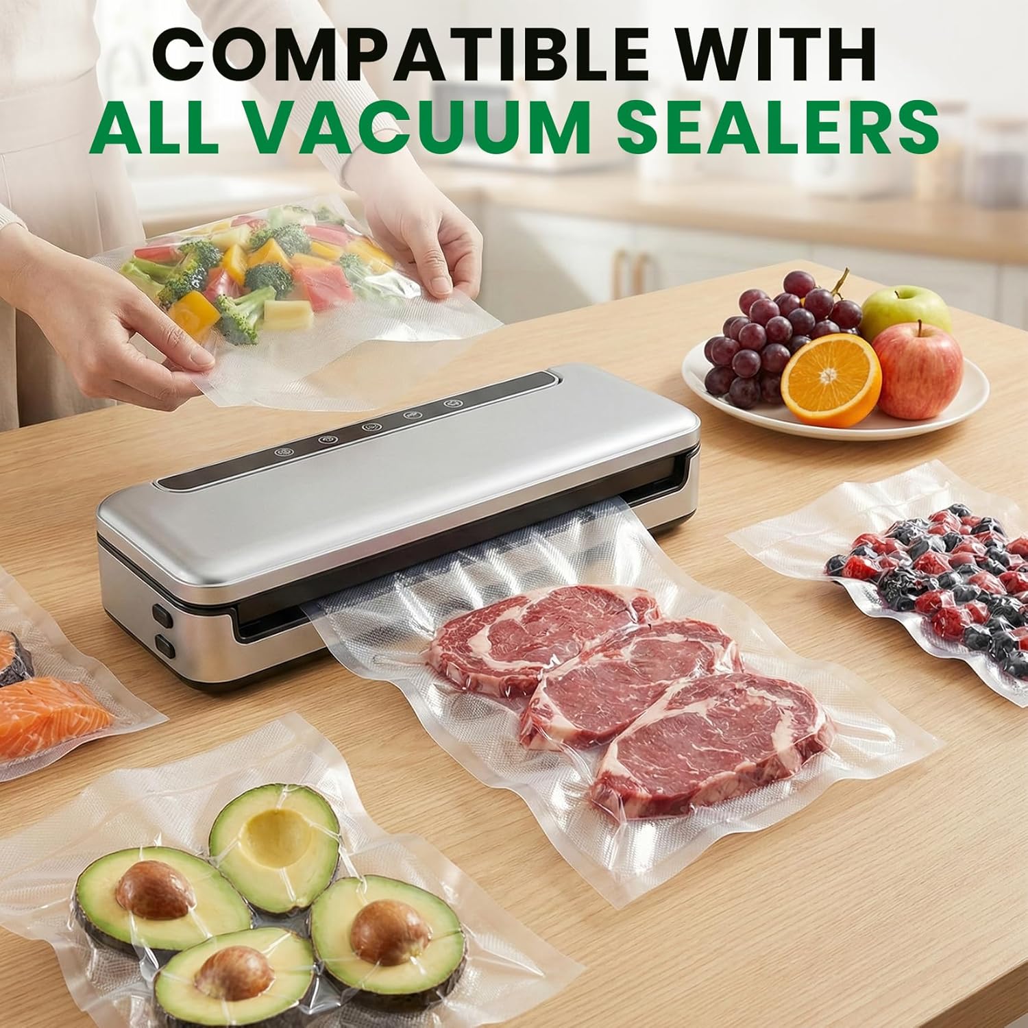 Vacuum Sealer Bags 100 PCS, Pr - Meal Prep Bulking ulasan dan harga