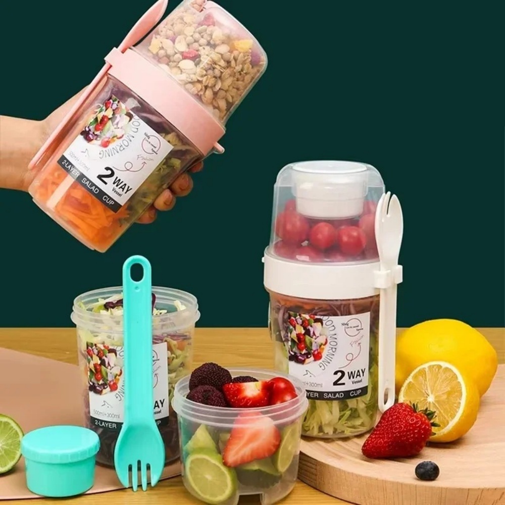 Portable Salad Cup Breakfast C - Meal Prep Chia Pudding ulasan dan harga