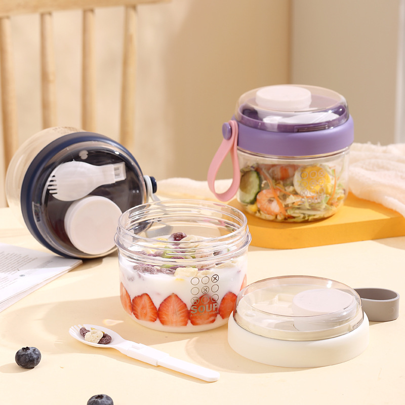 Salad Cup Double Layer Oatmeal - Meal Prep Chia Pudding ulasan dan harga