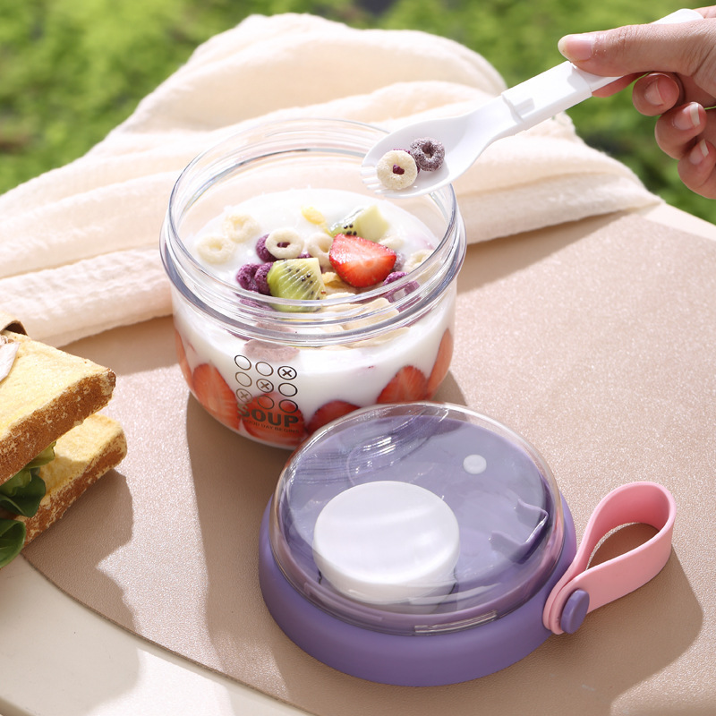 Salad Cup Double Layer Oatmeal - Meal Prep Chia Pudding ulasan dan harga