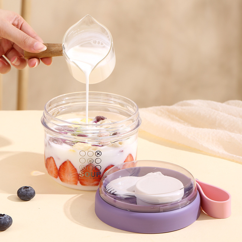 Salad Cup Double Layer Oatmeal - Meal Prep Chia Pudding ulasan dan harga