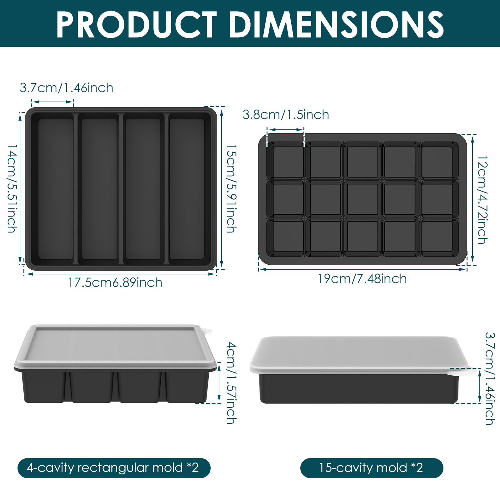4 Pack Silicone Freezer Tray w - Meal Prep Chia Pudding ulasan dan harga