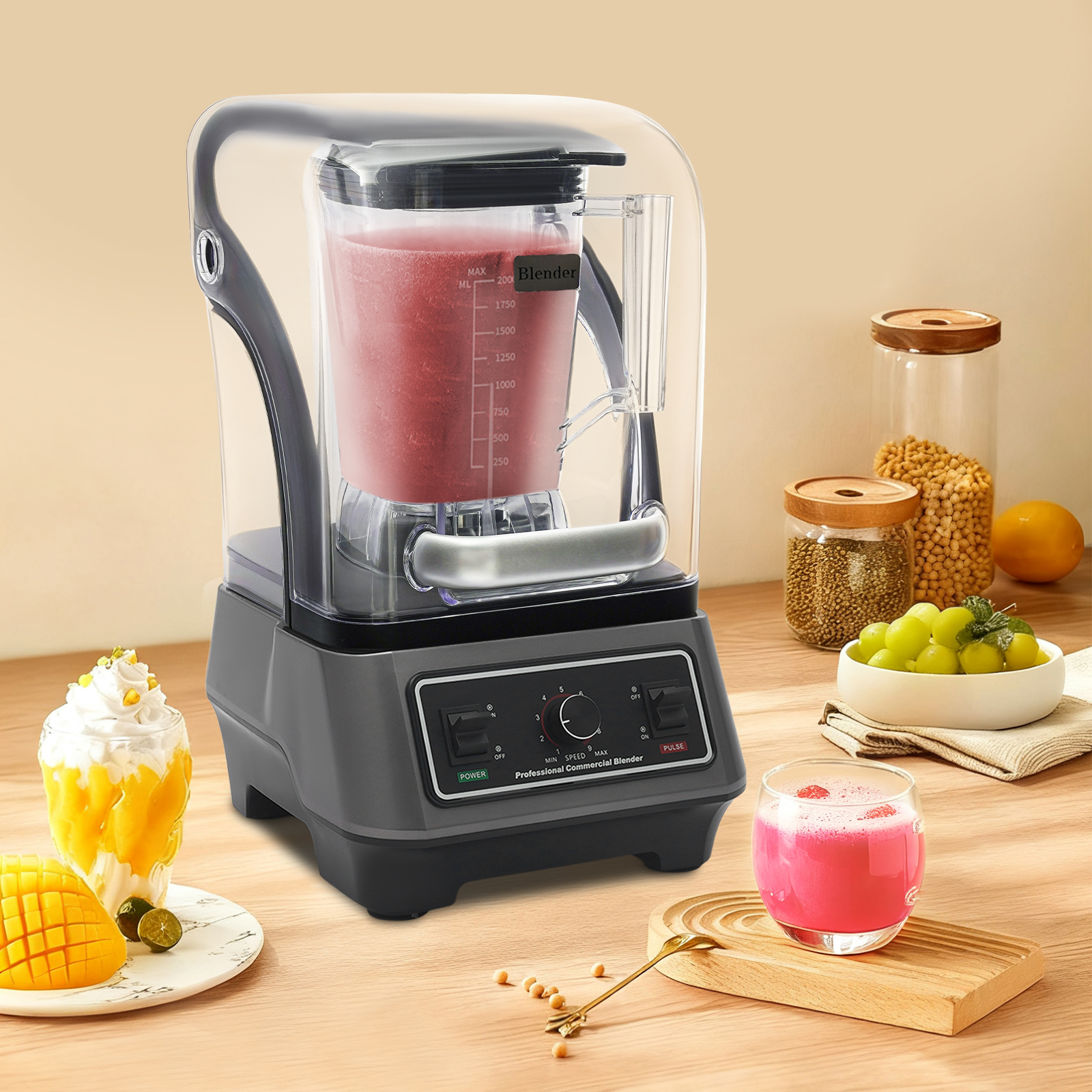 1600W Professional Countertop  - Meal Prep Smoothies ulasan dan harga