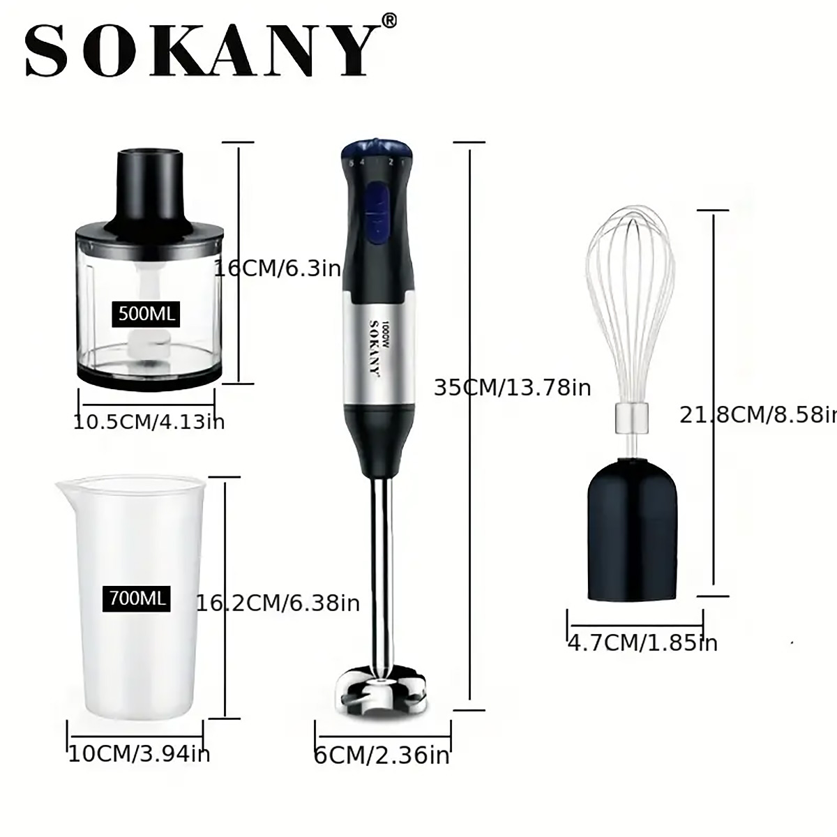 1000W 4-in-1 Hand Blender - Im - Meal Prep Smoothies ulasan dan harga