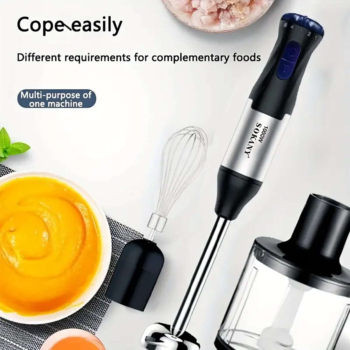 1000W 4-in-1 Hand Blender - Im - Meal Prep Smoothies ulasan dan harga