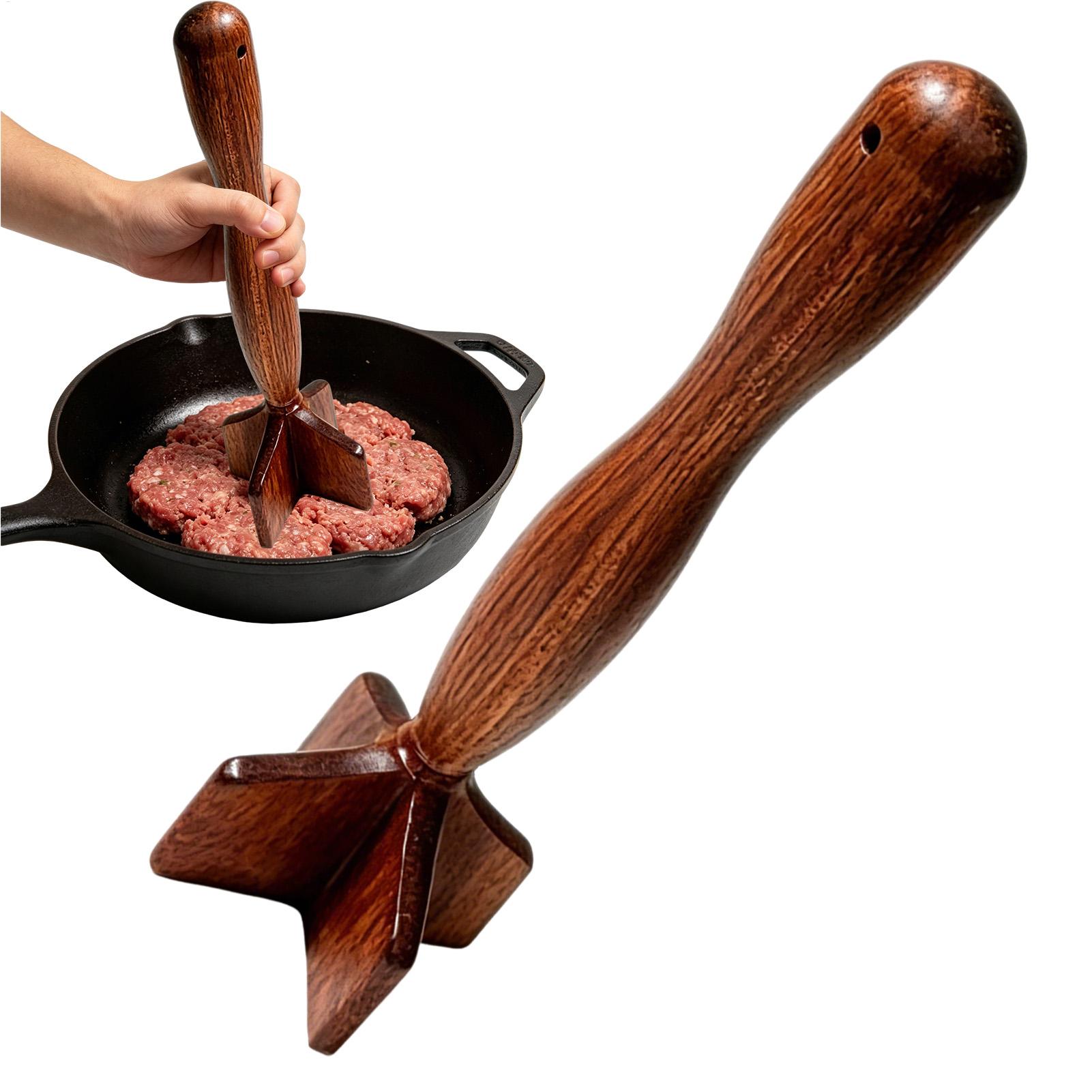 Wooden Meat Chopper Hamburger  - Meal Prep Ground Beef ulasan dan harga