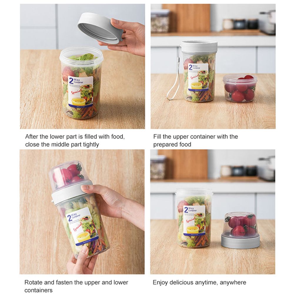 Double-layer Fresh-keeping Box - Meal Prep Chia Pudding ulasan dan harga