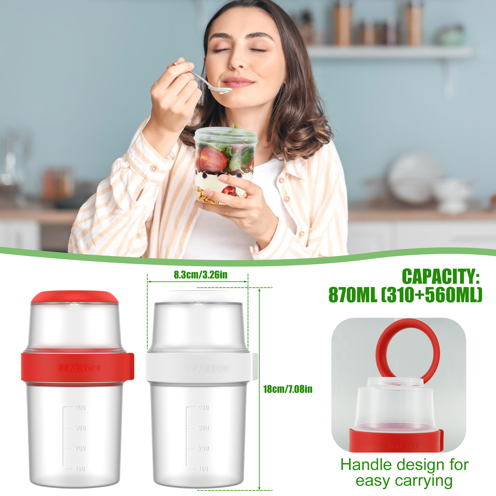 2 Pack Breakfast On the Go Cup - Meal Prep Chia Pudding ulasan dan harga